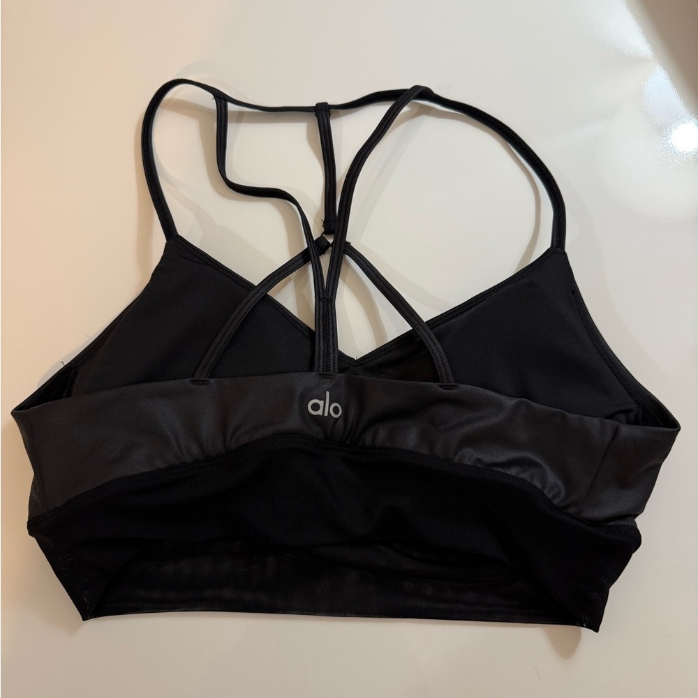 Alo Yoga Lavish Bra – Black, Size L - Picture 2 of 4